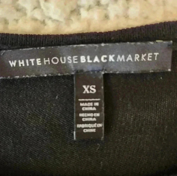 White House Black Market Black Bell Sleeve Peplum Top, size xs - Picture 6 of 11